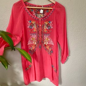 JOHNNY WAS tunic top blouse
